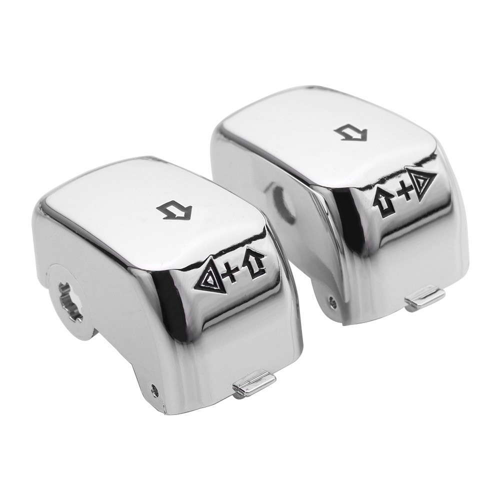 6Pcs Hand Control Switch Caps Button Cover For Harley Sportster Dyna Softail XL