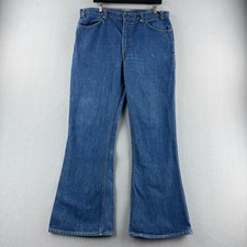 Vintage Levis Jeans Mens Fits 36x30 70s Bellbottom 646 Flare Talon Made in USA