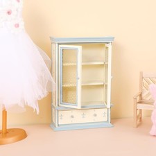 1:12 Scale Wooden Cabinet Bookcase Shelf Dollhouse Miniature Furniture Wardrobe