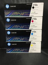 Genuine HP 210A Toner Cartridges (BLACK/CYAN/MAGENTA/YELLOW) 4 PACK Brand New