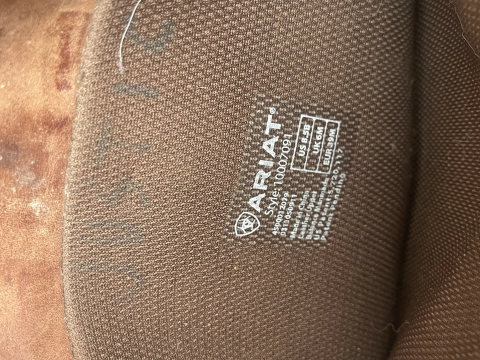 Botas Ariat Pull On Muck para mujer talla 8,5B cuero marrón y gamuza Foto 3 de 3