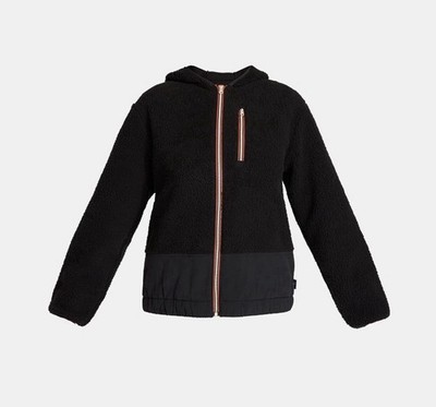 OZARK TRAIL Women's Size XL (16-18) Hooded Fleece Jacket Full-Zip   Black Soot