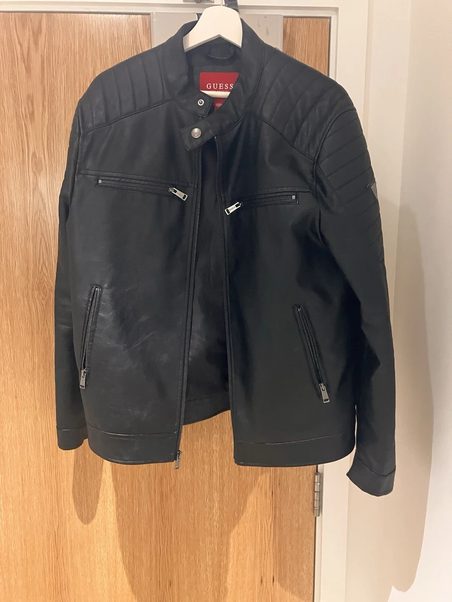 GUESS Leather Outer Shell Coats, Jackets & Waistcoats for Men for
