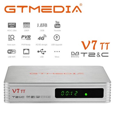 TV terrestrische Receiver HEVC H.265+USB WIFI HDMI Ethernet DVB-T2/C TDT FULL HD