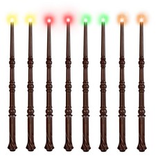 KingVows 8-Pack Light Up Magic Wizard Wands w/ 4 Color Lights Sound