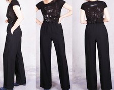 YVES SAINT LAURENT rive gauche vintage black boot leg trousers pants France 40