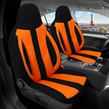Schonbezüge Sitzbezüge für Jeep Wrangler JL Bj ab 2018 in Schwarz/Orange MD503