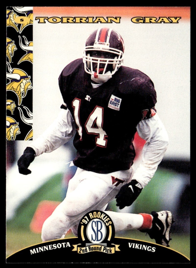 1997 Score Board NFL Rookies Torrian Gray Rookie Minnesota Vikings #33