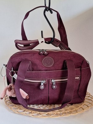 NWT Kipling Klara Crossbody, Dark Plum w Deco Web