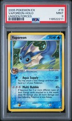 Vaporeon 19/115 Holo Rare EX Unseen Forces