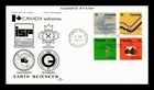 Dr Jim Stamps Canada Earth Science Congress 1972 Setenant Block Fdc Rose Craft