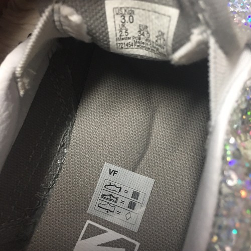 Vans Girls Sequin Silver Slip-On kids Classic Sz3.0 New - Picture 12 of 12