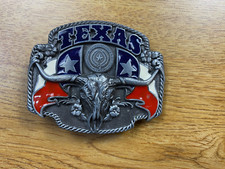 Vintage Texas Longhorn Skull Belt Buckle
