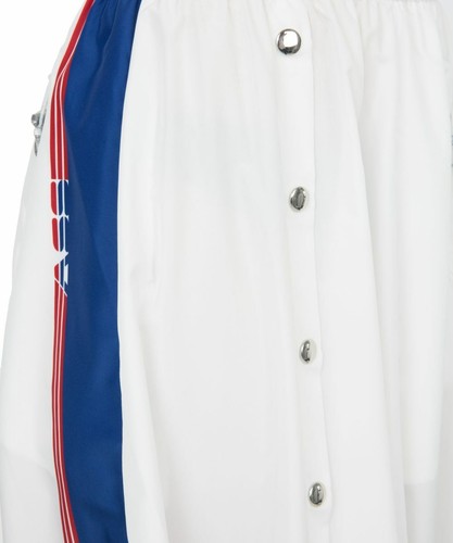 NWT $395.00 Adam Selman Sport Logo Stripe Long Track Skirt Sz. Large - Picture 4 of 4