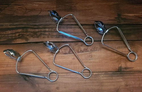 4 Vintage Stainless Steel Escargot Snail 6 Inch Tongs Made In Japan - Bild 2 von 7