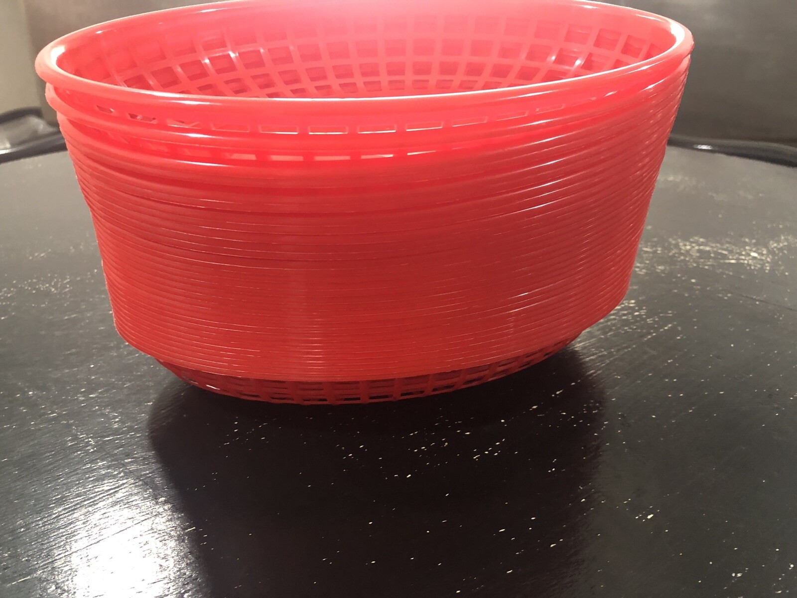 Set of 30 Red Plastic Diner Style Serving Baskets Restaurant Deli eBay