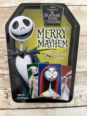 Tim Burton Nightmare Before Christmas MERRY MAYHEM Card Game Collector's Tin NEW