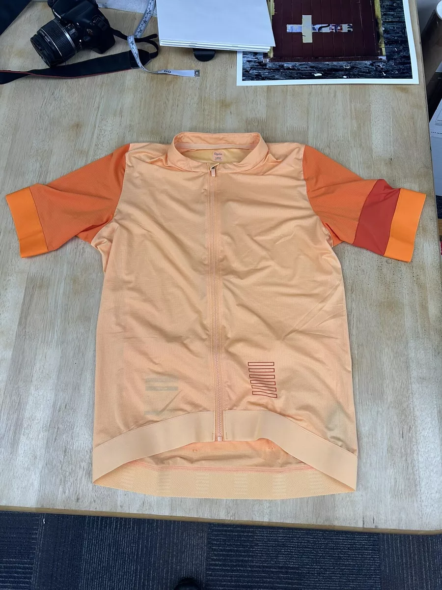 RAPHA Mens Pro Team Training Jersey Peach Orange Large MSRP 125