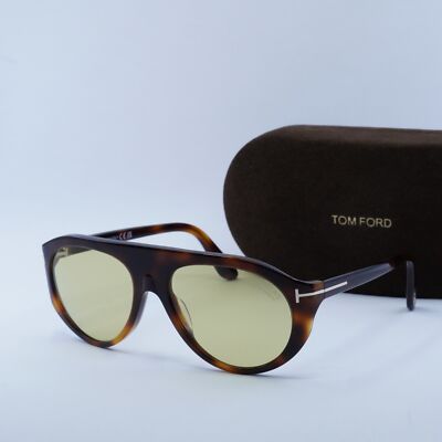 New TOM FORD FT1001 53E Blonde Havana/Yellow Photochromic 57-17-135 Sunglasses