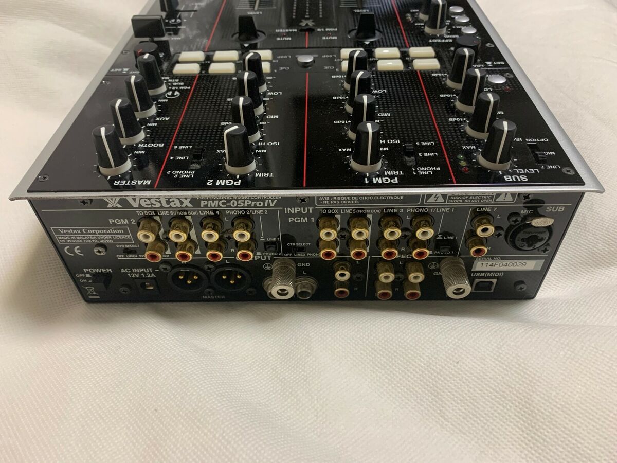 Used! Vestax PMC-05 ProⅣ Black DJ Mixer Professional Mixing Controller