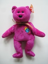 TY Beanie Baby 1999 Millennium Bear Retired Mint w Tags PE Pellets FREE S H