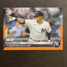 Oswaldo Cabrera - 2022 MLB TOPPS NOW Card 855 Orange Parallel 4/5
