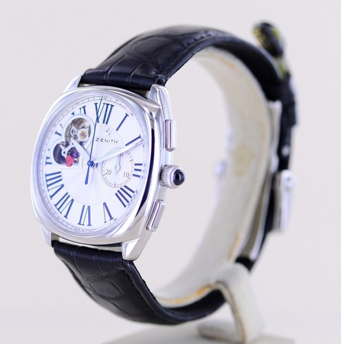 Zenith Uhr Star open El Primero Chronograph Heart 37mm Silver Dial Faltschließe - Bild 3 von 19
