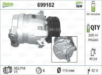 Original Valeo Kompressor Klimaanlage 699102 FüR Opel