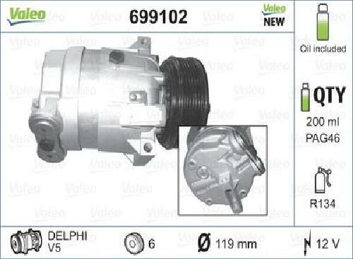 Original Valeo Kompressor Klimaanlage 699102 FüR Opel-image