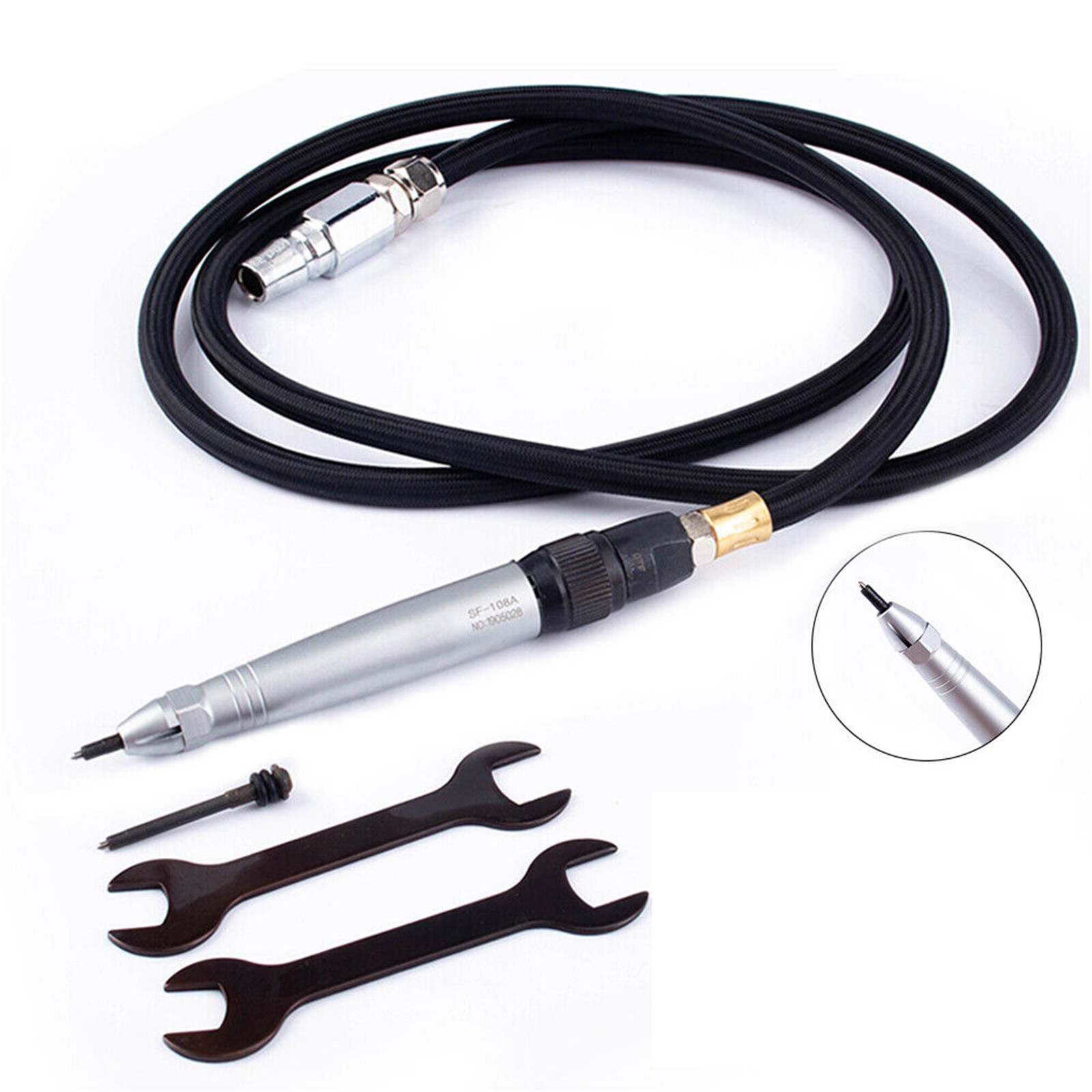 Pneumatic Air Scribe Hammer Air Engraving Pen Air Pencil Die Grinder&Hose Tools