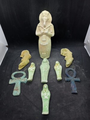 Rare Ancient Egyptian Antiquities Amulets of Legendary Pharaonic Symbols BC