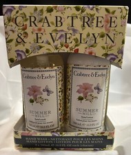 2x Crabtree Evelyn Summer Hill Set Hand Wash Hand Lotion 16.9 fl oz Pump