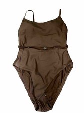 Andie  The Rivera One Piece Swimsuit in Chocolate Brown Sz M