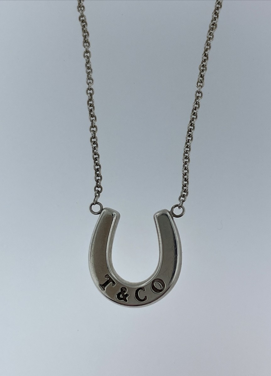 Tiffany & Co Sterling Silver Horseshoe Pendant 16