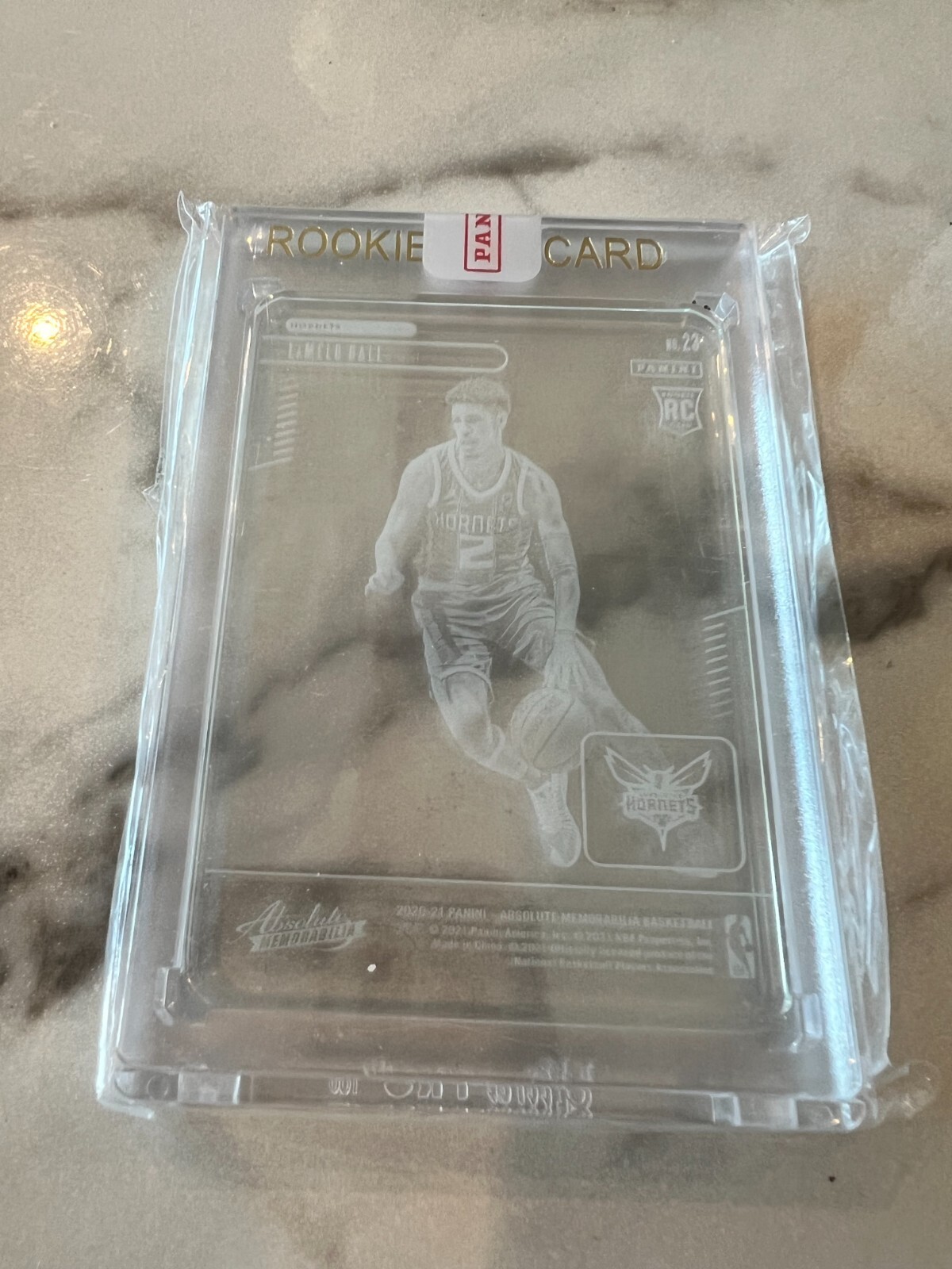 2020-21 Absolute Panini LaMelo Ball Case Hit Glass Card RC #23 Rare Orig Case