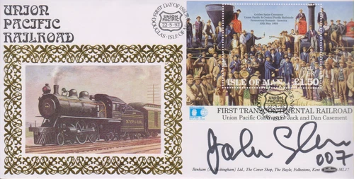 JOHN GLEN SIGNED BENHAM ISLE OF MAN FDC