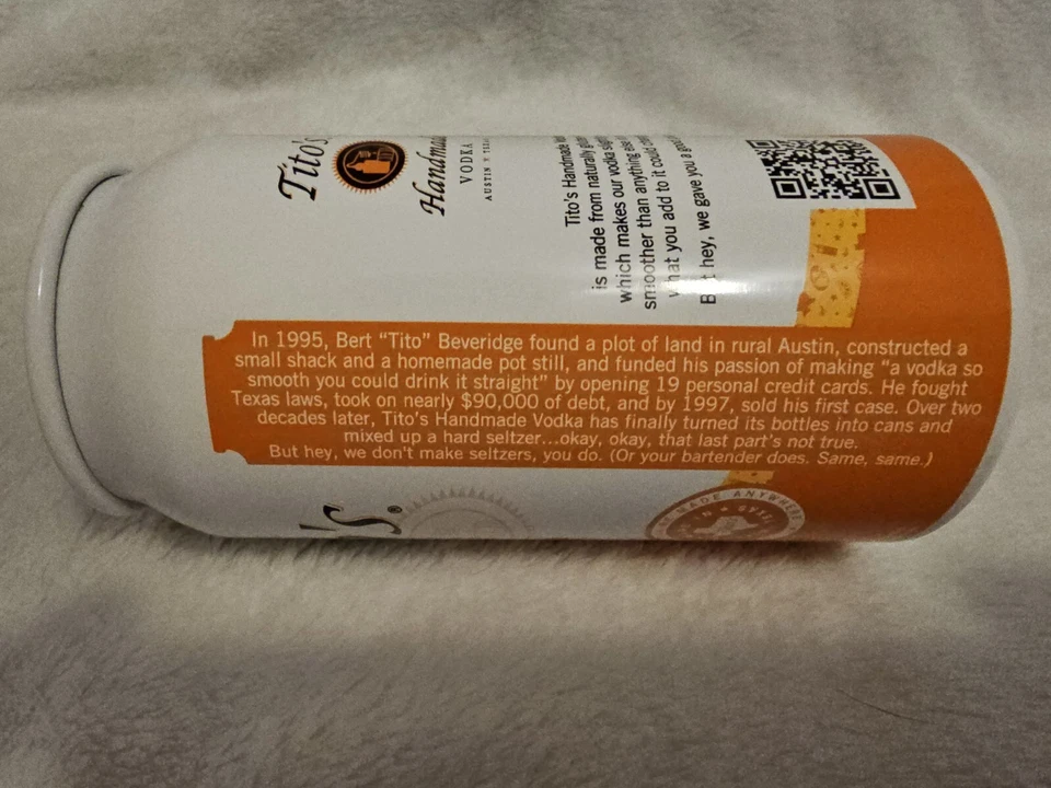 Редкая многоразовая чашка/кружка Tito's In A Can 13 унций нержавеющая сталь коллекционная посуда - Изображение 3 из 4