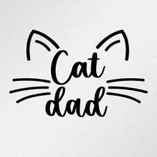 Cat Dad Car Laptop Motorbike Vinyl Decal Sticker