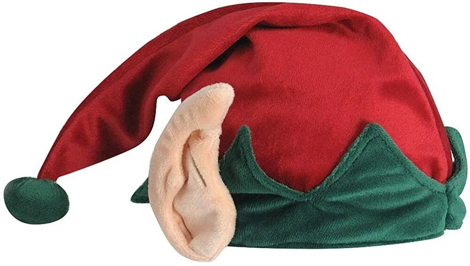 Sombrero festivo de elfo rojo Wishpets con orejas incorporadas te pone en el espíritu navideño Foto 2 de 2