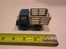 VINTAGE METAL TOY TRUCK MADE IN JAPAN TIN MINI MINIATURE STAKE TRUCK DELIVERY