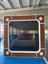 10'x10'x8" Inflatable Floating Platform Water Hammock With Cup Holder For Yacht