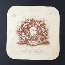 SEUGNOT Etiquette Ancienne Dragées Confiserie 1894 French Victorian Sweet Label