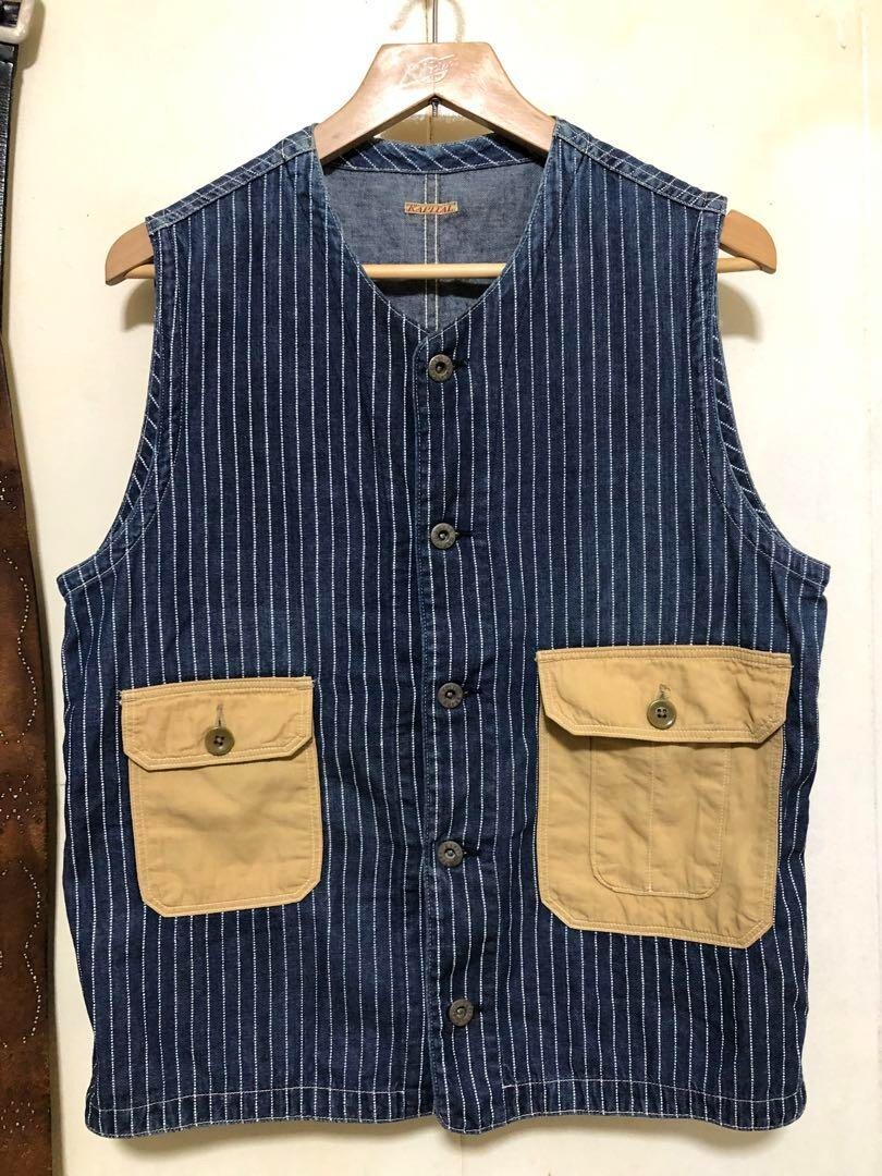 トップス KAPITAL stripe work vest KAPITAL stripe work vest | eBay