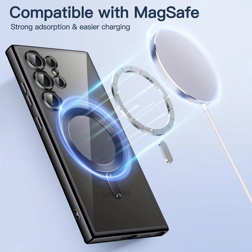 Phone Case For Samsung S24 S23 Ultra S22 S21 ShockProof Magnetic MagSafe Cover
