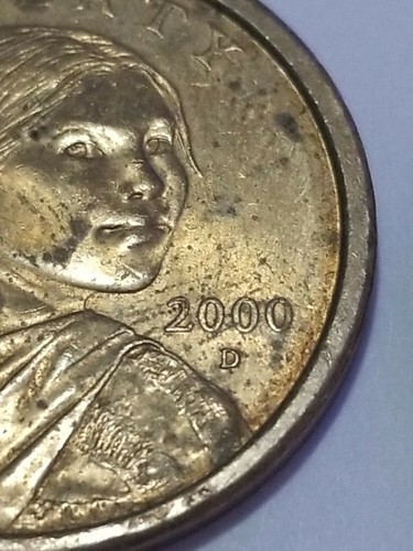D Sacagawea One Dollar Coins RARE VINTAGE 2000 US Liberty Gold Color Lof 2 Coins - Picture 6 of 22