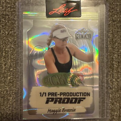 2024 Leaf Metal Pickleball Proof 1/1 Pickled Silver Lava - Maggie Brascia