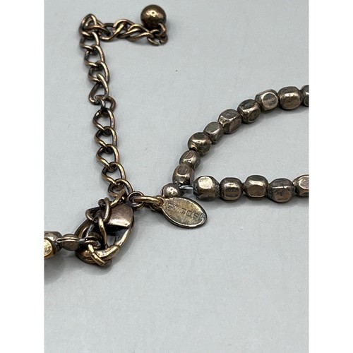 Chico's Statement Necklace Leopard Print Beads Bronze Tone Chain 20.5" - Picture 7 of 7