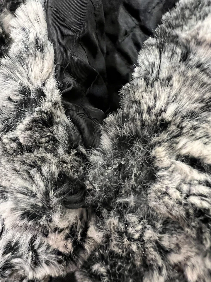 Chaleco de piel sintética negro Jolt para mujer M gris blanco y negro Foto 3 de 4