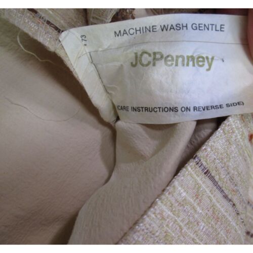 Vintage Beige Textured Slub Pinch Pleat Curtain Drape 4 Panel 26" x 53" 62" MCM - Picture 8 of 11