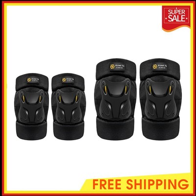 1 Pair Motorcycle Knee Elbow Pads Shock Absorption Keep Warm for Outdoor Sports